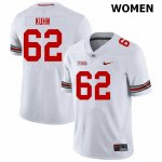 Women's Ohio State Buckeyes #62 Chris Kuhn White Nike NCAA College Football Jersey Colors XUC7544RT
